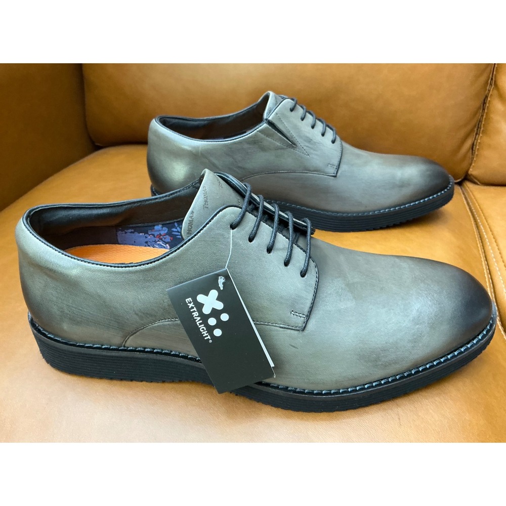 Thomas & Vine Latimer Derby Shoes Mens 10.5 Charcoal Leather Extralight Outsole